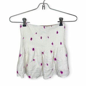 Etiquette White/Purple Floral‎ Skirt With Elastic Waistband 💐